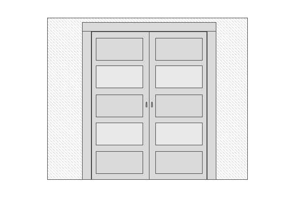 анимация двойной раздвижной двери